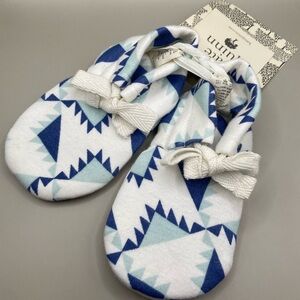 NWT Kate Quinn Cotton Tie Booties Sz 0-3 Months